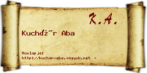 Kuchár Aba névjegykártya